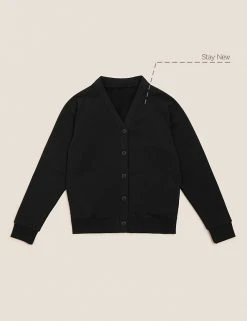 M&S Collection Cardigans Girls' Cotton Regular Fit School Cardigan (2-16 Yrs) -Cheap School Uniform Store SD 04 T93 2279 Y0 X EC 90