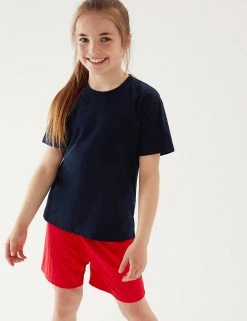M&S Collection PE Kit Unisex Pure Cotton T-Shirt (2-16 Yrs) -Cheap School Uniform Store SD 04 T93 2760 F3 X EC 2