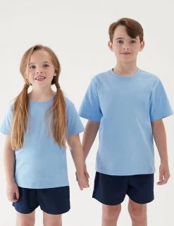M&S Collection PE Kit Unisex Pure Cotton T-Shirt (2-16 Yrs) -Cheap School Uniform Store SD 04 T93 2760 QE X EC 0