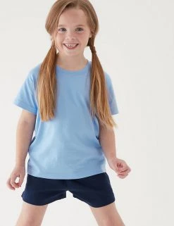 M&S Collection PE Kit Unisex Pure Cotton T-Shirt (2-16 Yrs) -Cheap School Uniform Store SD 04 T93 2760 QE X EC 2