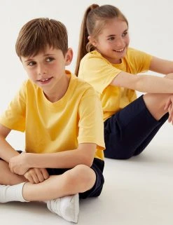 M&S Collection PE Kit Unisex Pure Cotton T-Shirt (2-16 Yrs) -Cheap School Uniform Store SD 04 T93 2760 R0 X EC 0
