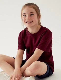 M&S Collection PE Kit Unisex Pure Cotton T-Shirt (2-16 Yrs) -Cheap School Uniform Store SD 04 T93 2760 XM X EC 2