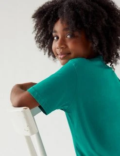 M&S Collection PE Kit Unisex Pure Cotton T-Shirt (2-16 Yrs) -Cheap School Uniform Store SD 04 T93 2760 XS X EC 3