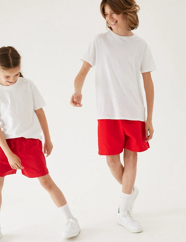 Unisex Pure Cotton Sports Shorts (2-16 Yrs) M&S Collection Unisex Pure Cotton Sports Shorts (2-16 Yrs) -Cheap School Uniform Store SD 04 T93 5254 B0 X EC 0