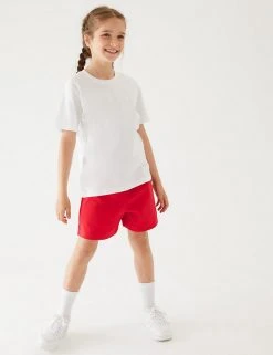 M&S Collection Unisex Pure Cotton Sports Shorts (2-16 Yrs) 11 M&S Collection Unisex Pure Cotton Sports Shorts (2-16 Yrs) -Cheap School Uniform Store SD 04 T93 5254 B0 X EC 2