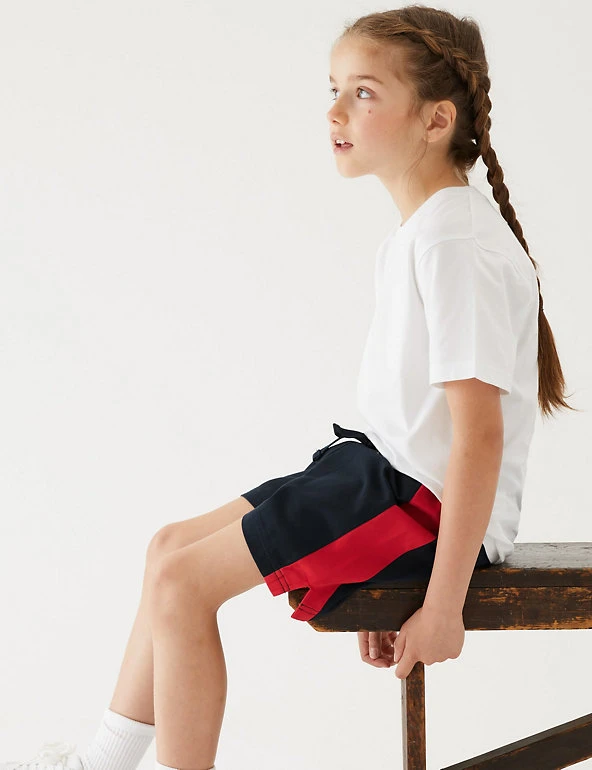Unisex Pure Cotton Sports Shorts (2-16 Yrs) M&S Collection Unisex Pure Cotton Sports Shorts (2-16 Yrs) -Cheap School Uniform Store SD 04 T93 5254 B4 X EC 1