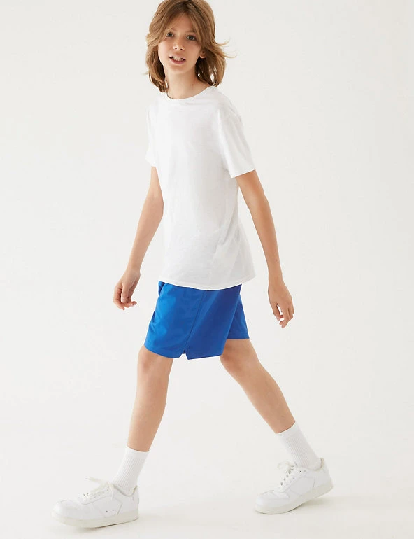 Unisex Pure Cotton Sports Shorts (2-16 Yrs) M&S Collection Unisex Pure Cotton Sports Shorts (2-16 Yrs) -Cheap School Uniform Store SD 04 T93 5254 RA X EC 1
