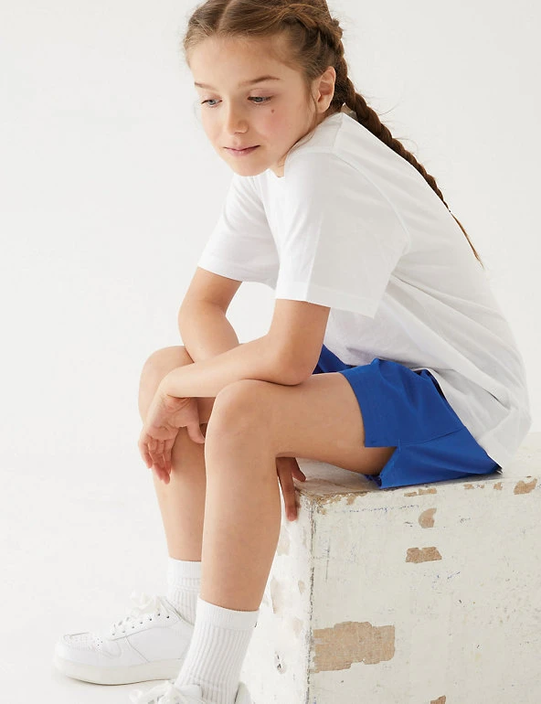 Unisex Pure Cotton Sports Shorts (2-16 Yrs) M&S Collection Unisex Pure Cotton Sports Shorts (2-16 Yrs) -Cheap School Uniform Store SD 04 T93 5254 RA X EC 2