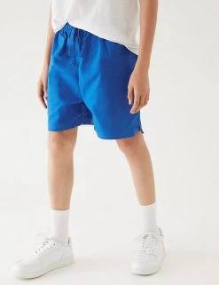 M&S Collection Unisex Pure Cotton Sports Shorts (2-16 Yrs) 30 M&S Collection Unisex Pure Cotton Sports Shorts (2-16 Yrs) -Cheap School Uniform Store SD 04 T93 5254 RA X EC 3