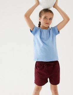 M&S Collection Unisex Pure Cotton Sports Shorts (2-16 Yrs) 4 M&S Collection Unisex Pure Cotton Sports Shorts (2-16 Yrs) -Cheap School Uniform Store SD 04 T93 5254 XM X EC 1