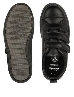 CLARKS Shoes Kids' Leather Riptape Light-up Trainers (Kid Size 10-2.5) -Cheap School Uniform Store SD 08 T94 3002 Y0 X EC 1