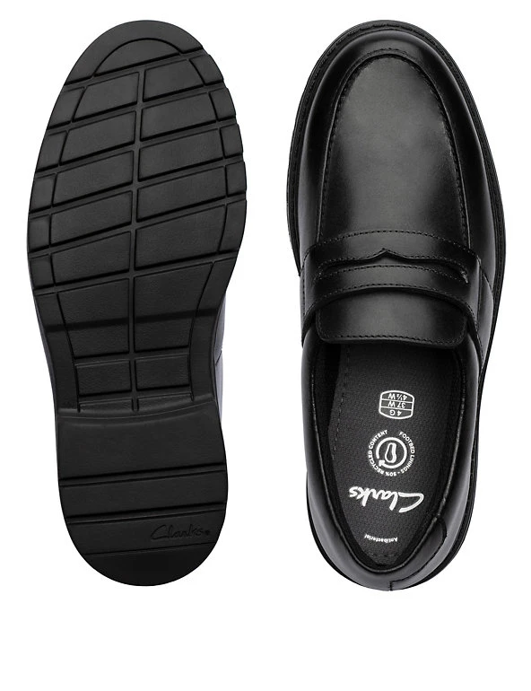Kids' Leather Slip-On School Shoes (Youth size 3-8) CLARKS Kids' Leather Slip-On School Shoes (Youth Size 3-8) -Cheap School Uniform Store SD 08 T94 3009 Y0 X EC 1