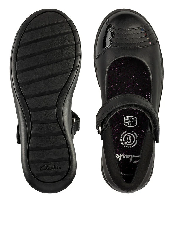 CLARKS Kids' Leather Riptape Mary Jane Shoes (Kid Size 10-2.5) 4 CLARKS Kids' Leather Riptape Mary Jane Shoes (Kid Size 10-2.5) - Image 2