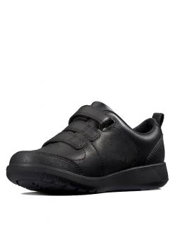 CLARKS Kids' Leather Riptape School Shoes (Kid Size 10-2.5) -Cheap School Uniform Store SD 08 T94 3105 Y0 X EC 3