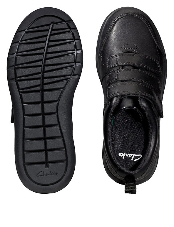 Kids' Leather Riptape School Shoes (Youth size 3-9.5) CLARKS Kids' Leather Riptape School Shoes (Youth Size 3-9.5) -Cheap School Uniform Store SD 08 T94 3107 Y0 X EC 1