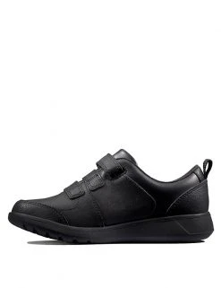 CLARKS Kids' Leather Riptape School Shoes (Youth Size 3-9.5) 4 CLARKS Kids' Leather Riptape School Shoes (Youth Size 3-9.5) -Cheap School Uniform Store SD 08 T94 3107 Y0 X EC 2