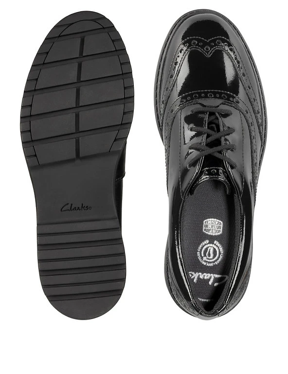 CLARKS Shoes Kids' Leather Brogues (Youth Size 3-9) 4 CLARKS Shoes Kids' Leather Brogues (Youth Size 3-9) - Image 2