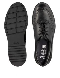 CLARKS Shoes Kids' Leather Brogues (Youth Size 3-9) -Cheap School Uniform Store SD 08 T94 3158 Y0 X EC 1
