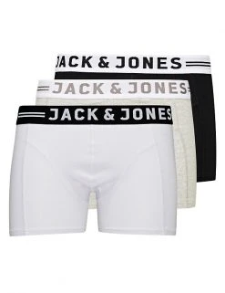 JACK & JONES Men's Trunks 3pk Cotton Rich Trunks