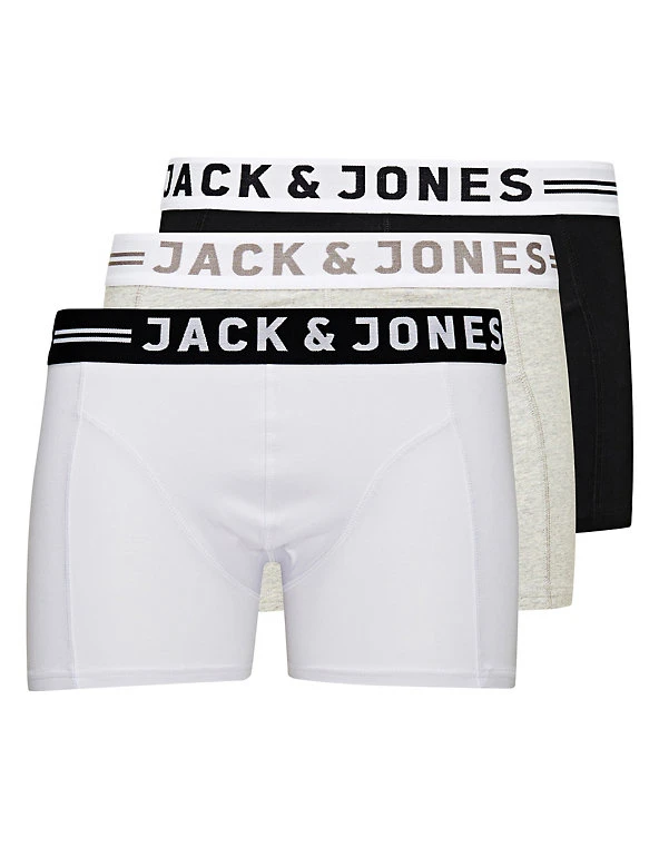 3pk Cotton Rich Trunks JACK & JONES Men's Trunks 3pk Cotton Rich Trunks -Cheap School Uniform Store SD 10 T18 1278 T4 X EC 0